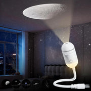 2-In-1 Galaxy Projector Night Light Adjustable Brightness & Focus 360° Rotating Design USB Starry Sky Night Light Projector