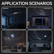 2-In-1 Galaxy Projector Night Light Adjustable Brightness & Focus 360° Rotating Design USB Starry Sky Night Light Projector