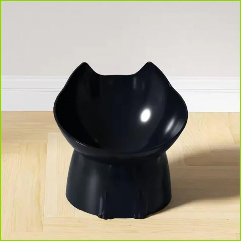 New Cat Bowl with Long Ears and High Feet Bowl with Cat and Dog Neck Protection and Anti-Overturning Plastic Raised Pet Bowl